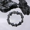 Synthetic Non-magnetic Hematite & Natural Gemstone Beads Stretch Bracelets for Women Men TK7593-3