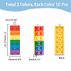 20Pcs 2 Colors Rainbow Opaque Acrylic Pendants MACR-DC0001-02-2
