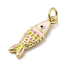 Brass Enamel Pendants X1-KK-A266-39G-03-2
