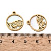 304 Stainless Steel & Natural Shell & Rhinestone Pendants SA-CBA49D2-06G-03-3