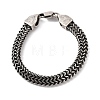 304 Stainless Steel Wheat Chain Bracelets for Women Men BJEW-C148-01AS-4