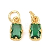 Brass Pave Cubic Zirconia Charms KK-K340-50G-04-1