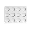 12-Cavity Food Grade Silicone Wax Seal Stamp pad/Melt Molds STAM-PW0003-04-1
