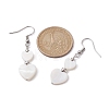 Natural Shell Heart Dangle Earrings EJEW-JE05583-02-2