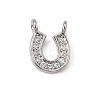 Brass Micro Pave Clear Connector Charms CU-CBA3D76-01P-1