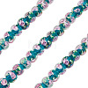 1 Strand Handmade Lampwork Inner Flower Rondelle Beads Strands LAMP-TA0002-72F-2