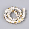 Handmade Gold & Silver Foil Glass Beads FOIL-Q003-01J-2