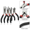 4Pcs 4 Styles Carbon Steel Flat Nose Pliers for Jewelry Making Supplies TOOL-YW0001-80-3