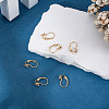 10Pcs Brass Micro Pave Clear Cubic Zirconia Leverback Earring Findings KK-TADJ0001-20B-5