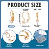 10Pcs Brass Micro Pave Clear Cubic Zirconia Leverback Earring Findings KK-TADJ0001-20A-4