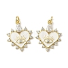 Brass Micro Pave Cubic Zirconia Pendants KK-P326-11G-01-1
