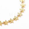 Star Brass Link Chain Necklaces X-NJEW-JN02949-2