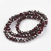 Electroplate Transparent Glass Beads Strands EGLA-A034-T6mm-P10-2