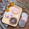 6Pcs 3 Colors Oval Resin Palette MRMJ-PH0001-60-3