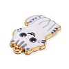 Rack Plating Alloy Enamel Pendants FIND-Q099-12G-05-2