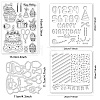 Globleland 1 Set Birthday Cake PET Hollow Out Drawing Painting Stencils DIY-GL0004-111-6