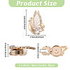 8Pcs 2 Colors Zinc Alloy Cufflinks BUTT-GL0001-13-2