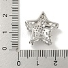 Rack Plating Brass Micro Pave Clear Cubic Zirconia Slide Charms ZIRC-I065-01A-P-3
