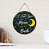 Wooden Hanging Plate HJEW-WH0027-004-3