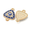 Alloy Blue Enamel Connector Charms ENAM-S003-02G-2