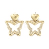 Rack Plating Brass Micro Pave Cubic Zirconia Studs Earrings EJEW-B047-03G-10-1