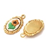 304 Stainless Steel & Cloth Embroidered Pendants FB-CBAFBAF-10G-02-2