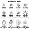 12Pcs 12 Styles Tibetan Style Alloy Pendants FIND-FS0004-67-4