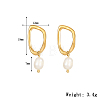 Golden Circle Pendant with Freshwater Pearl Earrings for Women SL1409-1-1