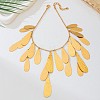 Exaggerated Alloy Teardrop Pendant Bib Necklaces for Women WG3386A-01-4