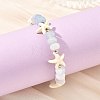 Natural Banded Agate & Gemstone Starfish Shape  Beaded Bracelets BJEW-JB14419-2
