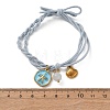 304 Stainless Steel Enamel & Resin Charms Bracelets BJEW-B170-01G-03-3