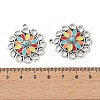 Bohemia Tibetan Style Alloy & Enamel & Synthetic Turquoise Pendants FIND-T074-10AS-3