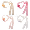 4Pcs 4Colors Cloth Rose Ribbon Chokers FIND-TA0002-27-2