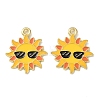 Ocean Alloy Enamel Pendants ENAM-B041-01J-1