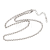 4MM 304 Stainless Steel Rolo Chain Necklaces for Men Women NJEW-H093-07A-P-5