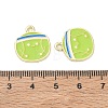 Tennis Alloy Enamel Pendants AL-CBA292F-02I-G-3