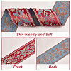 Ethnic style Embroidery Polyester Ribbons OCOR-WH0079-25B-4