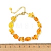 Natural Amber & Non-magnetic Synthetic Hematite Beaded Bracelets for Women BJEW-JB13744-4