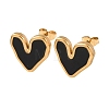 Valentine's Day 304 Stainless Steel Stud Earrings EJEW-D357-01B-G-2