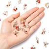 24Pcs 6 Styles Alloy Enamel Links Connector Charms ENAM-FS0002-91-3