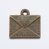 Tibetan Style Alloy Mail Charms LS-EA10712Y-AB-2