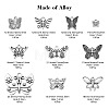 100Pcs 10 Styles Tibetan Style Zinc Alloy Pendants TIBEP-CJ0002-91-2