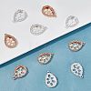 CHGCRAFT 12Pcs 2 Colors Brass Pendant Cabochon Settings KK-CA0003-19-4