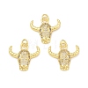 Rack Plating Brass Micro Pave Cubic Zirconia Pendants KK-C011-65G-3