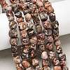 Natural Leopard Skin Jasper Beads Strands G-B161-A03-1