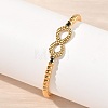 304 Stainless Steel Infinity Link Bracelets BJEW-F534-01G-2