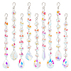9Pcs 9 Style AB Color Faceted Glass Suncatchers HJEW-GL0001-05-1