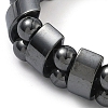 Valentine Day Gifts for Husband Stretchy Magnetic Synthetic Hematite Bracelet IMB005-01-2