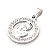 Mother's Day 304 Stainless Steel Enamel Pendants STAS-F368-02B-P-2