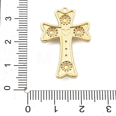 Brass Micro Pave Cubic Zirconia Pendants KK-L228-34G-02-1